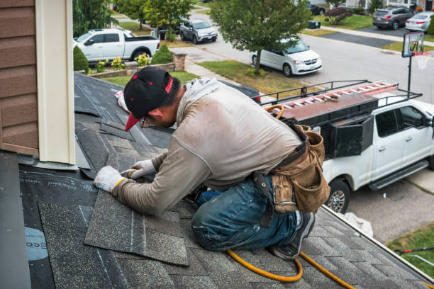 Professional Roofing technician working in Ivanhoe, NC